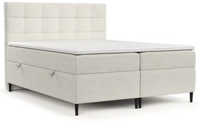 Letto boxspring crema con contenitore 160x200 cm Urbaneo - Maison de Rêve