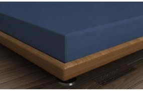 Lenzuolo con angoli in blu scuro in cotone 140x200 cm – Mijolnir