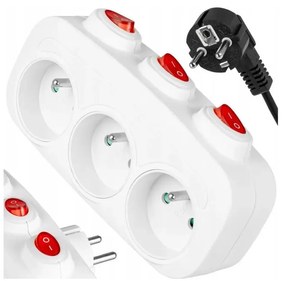 Multipresa 3 prese con interruttori