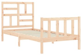 Giroletto con testiera 100x200 cm in legno massello