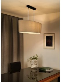 Duolla - Lampadario a sospensione con filo OVAL 2xE27/15W/230V grigio