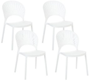 Set di 4 sedie da pranzo bianco OSTIA Beliani