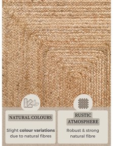Passatoia di colore naturale in iuta reversibile e tessuta a mano 80x200 cm Sharmila Natural Brown – Hanse Home