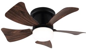 ZEVENTI - Ventilatore da soffitto dimmerabile a LED MUNDAKA LED/10W/230V marrone + +TC