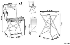 Set da balcone acciaio viola FIORI Beliani