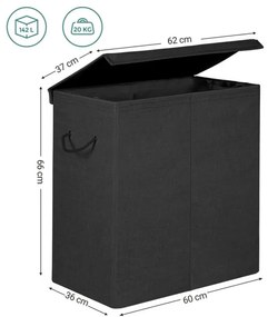 Cesto porta biancheria NASH nero