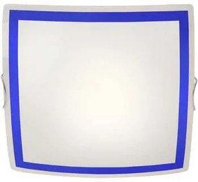 Tosel  Lampadari, sospensioni e plafoniere Plafoniera cuadrado vetro blu  Tosel