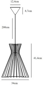 Nordlux - Lampadario a sospensione con filo GROA 1xE27/60W/230V