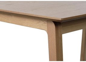 Tavolo da pranzo pieghevole con piano in rovere decorato in colore naturale 95x200 cm Bari - Unique Furniture