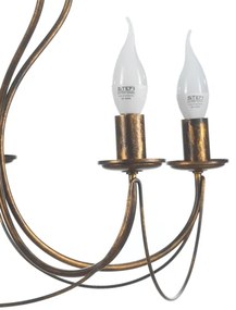 ONLI - Lampadario a sospensione con catena CANDELA 5xE14/6W/230V bronzo