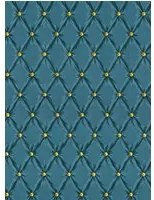 Mindthegap Carta da parati Tufted Panel - Blue/ Gold