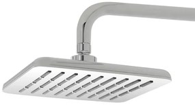 Soffione doccia 20 x 20 cm in finitura cromo anticalcare Hidra