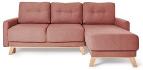 Divano letto variabile rosa ad angolo Pop - Bonami Selection
