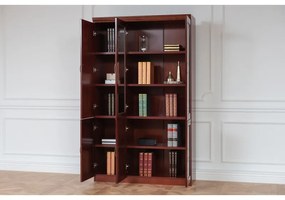 Libreria da ufficio in legno di noce con tre Stile Classico PRESTIGE C730A-Arrediorg.it