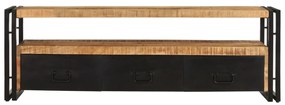 Mobile porta tv 120x30x40 cm in legno massello di mango