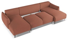 Divano angolare rosa Malie – Makamii