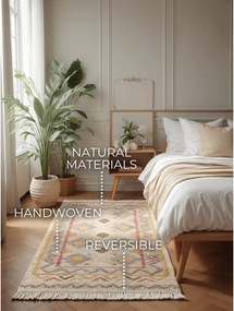 Passatoia color crema in iuta tessuta a mano 80x200 cm Roya Imani – Elle Decoration