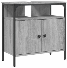Mobile lavabo bagno grigio sonoma 60x30x60 cm legno multistrato
