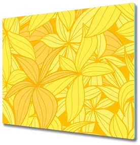 Tagliere in vetro Sfondo di fiori gialli 60x52 cm