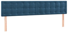 Testiere 2 pz blu scuro 100x5x78/88 cm in velluto