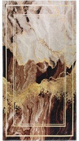 Tappeto lavabile marrone/crema 50x80 cm - Vitaus