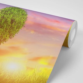Carta da parati – Albero a forma di cuore