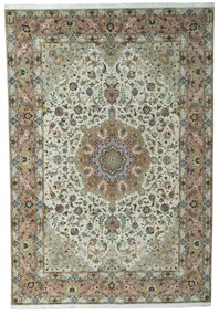 Tabriz Tappeto 360x250 Beige (Iran) Annodato A Mano