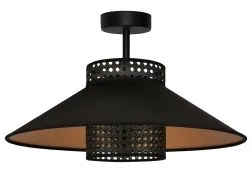 Duolla - Lampadario a plafone RIO RATTAN 1xE27/15W/230V diametro 45 cm nero/oro