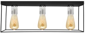 Plafoniera FINN 3xE27/15W/230V nero/cromo