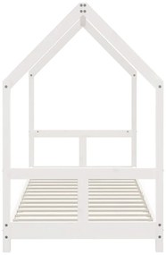 Giroletto per bambini bianco 80x200cm in legno massello di pino