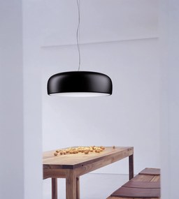 Flos Smithfield Suspension Lampada  60 cm a Sospensione e luce diretta in alluminio Nero Opaco