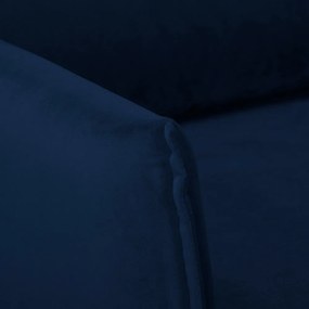 Poltrona blu scuro con rivestimento in velluto Juli – Ropez