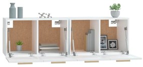 Mobili parete 2 pz bianco 60x36,5x35 cm legno multistrato