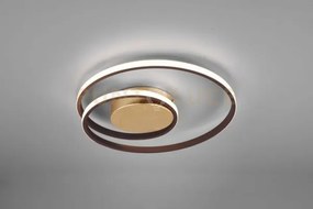 Plafoniera zeta spirale oro anticato con regolazione intensità r629...