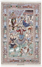Isfahan Tappeto 200x130 (Iran) Annodato A Mano