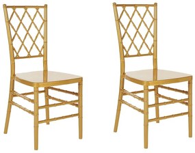 Set di 2 sedie da pranzo oro CLARION Beliani