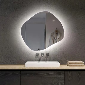 Specchio da bagno LED di forma irregolare R221