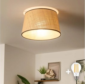Brilagi - Plafoniera LED CERIA 1xE27/40W/230V, diametro 35 cm, beige