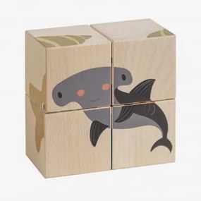 Puzzle In Legno Da 4 Pezzi Lopart Kids Sea - Sklum