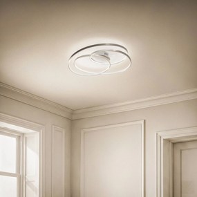 Plafoniera a LED Joline Lindby, dimmerabile, Alluminio / Grigio / Zincato, Soggiorno / Sala da pranzo, Metallo, Moderno, Plafoniera LED