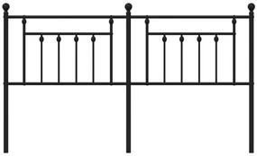 Testiera in metallo nero 180 cm