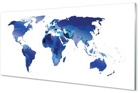 Quadro acrilico Mappa blu 100x50 cm