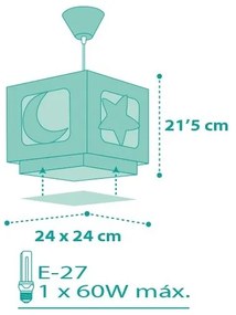 Dalber D-63232H - Lampadario per bambini MOONLIGHT 1xE27/60W/230V