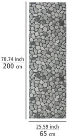 Tappetino da bagno in plastica grigio 65x200 cm Sassi - Wenko