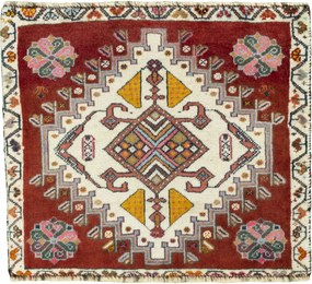 Shiraz Tappeto persiano 50 x 60 Rosso (Iran) Annodato A Mano