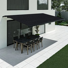 Tenda da sole nera, modello Basic senza cassonetto, con manovella, 1500 x 2400 mm, configurazione individuale