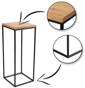 Portafiori BASICLOFT 60x24 nero/marrone