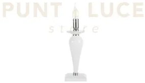 Lume piccolo paganini bianco cromo 1 luce attacco e14 h.32cm