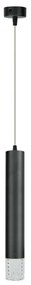 Lampadario a sospensione con filo TUBI 1xGU10/8W/230V nero