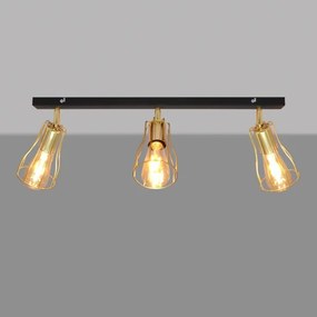 Faretto TUBE 3xE27/15W/230V oro/nero